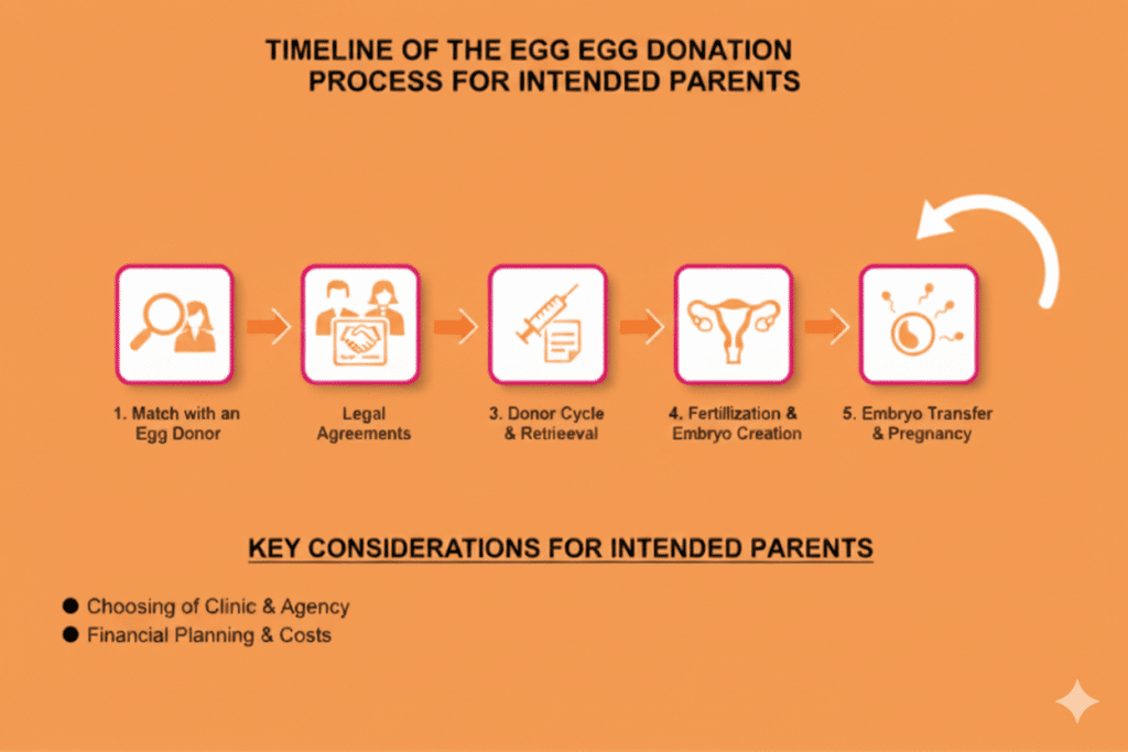 Timeline of the Egg Donation Process for Intended Parents